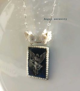 Angel Serenity Clay Pendant Necklace