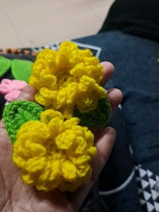 Crochet Flower Hair Clips