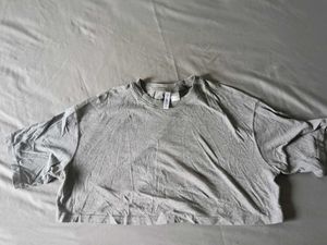 Gray Cropped T-Shirt