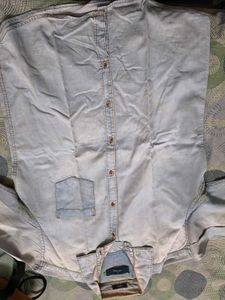 Highlander Cotton Denim Shirt For Men In L 40 Size