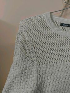 White Knit Tee