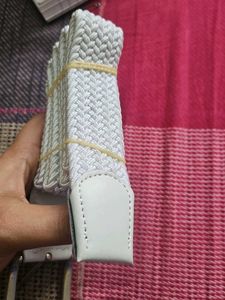 White Braided Belt