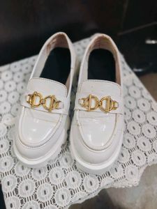 White Patent Leather Loafers