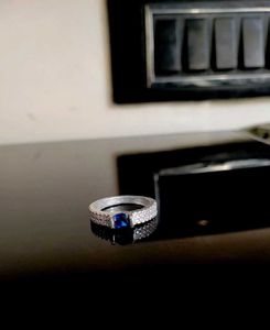 New Pure Silver&amp;BlueStone Ring