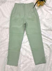 Zara Mint Pleated Trouser