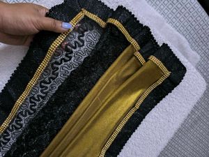 Elegant Black &amp; Golden Saree
