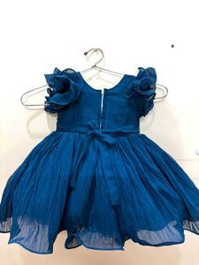 Blue Chiffon Flower Girl Dress