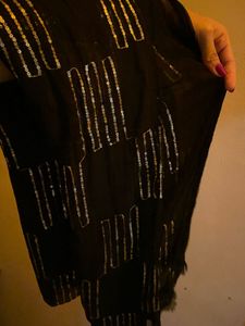 Black And Golden Dupatta Long