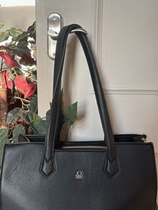 Benetton Black Tote Bag