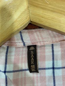 Elegant Pink Checkered Kurta 3xl