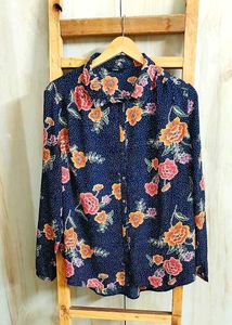 Black Floral Print Shirt size-44-46