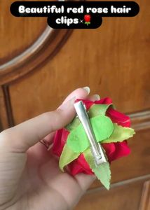 Combo of 2 Red Rose Hair Clips