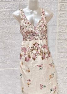 Tops & Dresses For Rs.99 Only/ Floral  White Dress