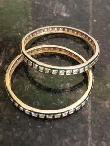 Elegant Gold jadau Kundan Bangles