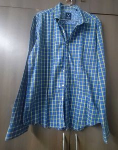Blue Checked Casual Shirt