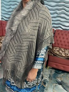 Stylish Scarf with Faux Fur