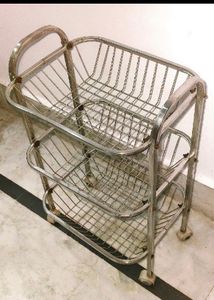 RS Stainless Steel Vegetable Stand Kitchen Trolly