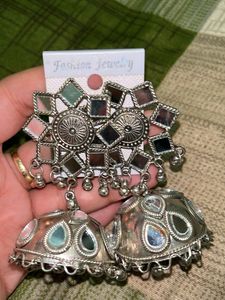 Pair Of 2 Oxidised Earrings