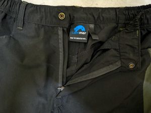 Black Cargo Pants with Olive Details