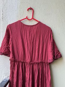 Bohemian embroidery flared maxi dress