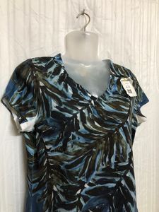 Coldwater Creek Blue Printed Top