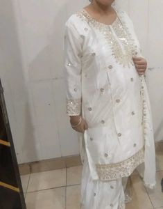 Elegant White Kurta Set small to XXXl