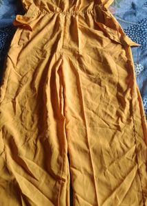 Yellow Jumpsuit For Casual Girls