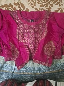 Pink &amp; Gold Long Dress