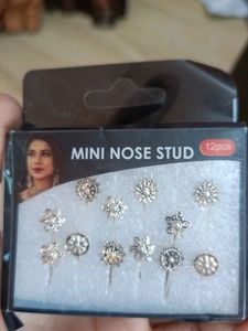 Combo Of 12 Oxidised Silver Nose pins