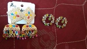 Combo Of Jhumka And Ear Tops