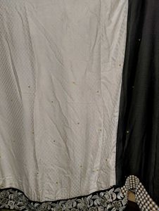 Elegant Black Embroidered Saree