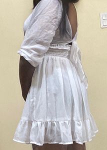 White Frill Dress😻