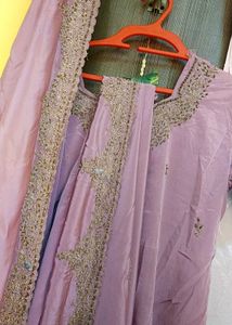 Elegant Lavender Salwar Kameez❣️Full Zari Dupatta