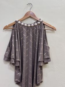 Elegant Pearl Detail Top