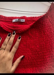Red Crop Top