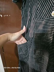 Striped Button-Down Midi Dress fits (32-34)