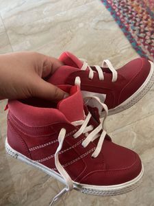Red High-Top Sneakers