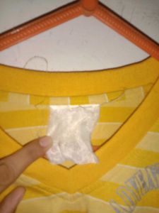 Yellow orangish striped tshirt