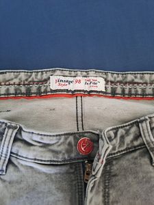 Vintage Racing Denim Jeans Grey Men
