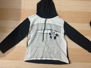 Panda Hoodie Crop Top
