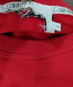 Red Calvin Klein Sweatshirt