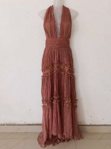 SEXY DARK PEACH GOWN