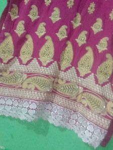 Pink Stylish Kurta With Heavy Work Dupatta...