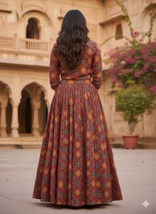 BRANDED- Stylish Dress with shirt and lehenga