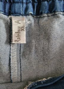 Frayed Hem Flare Jeans