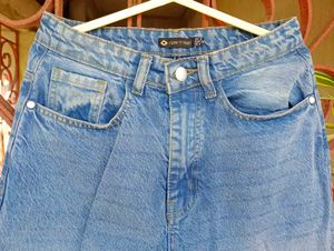 Women High Waist Washed Jeans