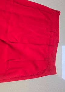 Red Straight Leg Pants
