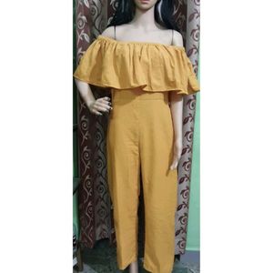 HALF SHOULDER JUMPSUIT
