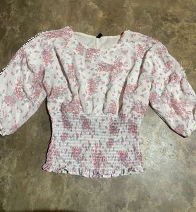 Floral Smocked Blouse