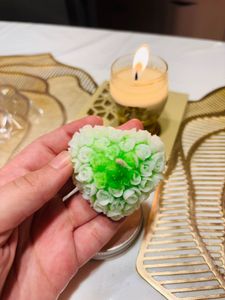 Floral Heart Candle